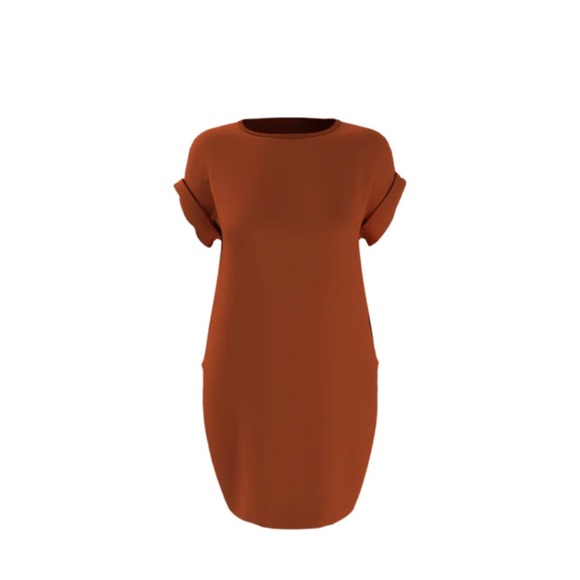 Buttercream cuff tee dress - Picture 2 of 4